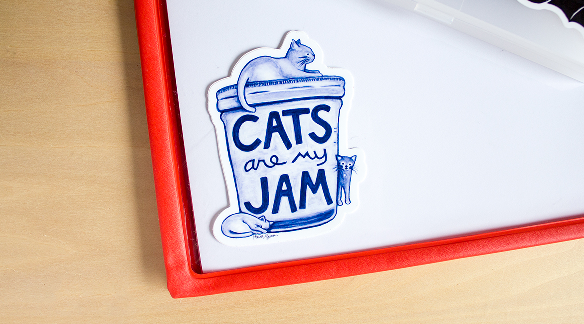 Cats are my Jam Sticker